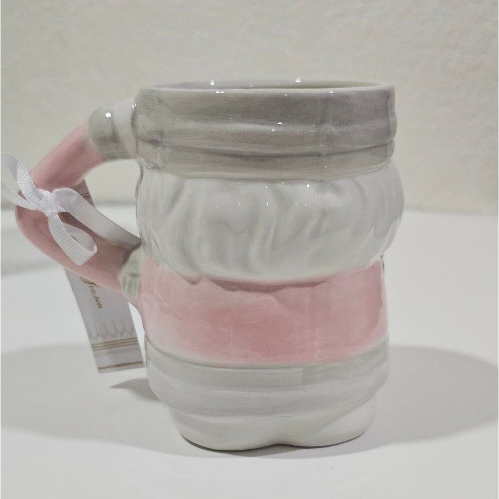Festive Nutcracker Ceramic Mug - Pink and White Christmas Mug - Picture 3 of 5